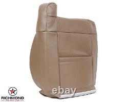 00 GMC Sierra 1500-Driver Side Lean Back LEATHER Seat Cover Tan Medium Dark Oak