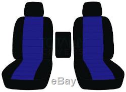 01-20 Ford F-150/F-250/F-350 Two-Tone Truck Bucket Seat Covers w Center Armrest
