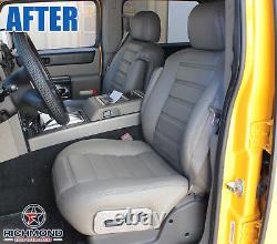 03-07 Hummer H2 SUV SUT Truck 4WD AWD -Driver Lean Back Leather Seat Cover BLACK
