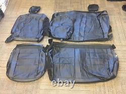 05-06-07 Ford F250/350 SD SuperCrew Amarillo OEM Black Leather Seat Covers Set