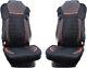 1 Set Black Luxury Truck Seat Covers Eco-Leather + for Mercedes Actros E7 2021+