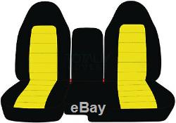 1991-2012 Ford Ranger 60/40 2-Tone Truck Seat Covers Console/Armrest Split Bench