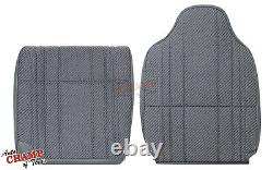 1995 1996 Dodge Ram Work Truck Base -Driver Side Complete Cloth Seat Covers Gray