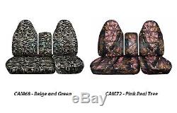 1996-2003 Ford F-150 40/60 Camo Truck Seat Covers +Console/Armrest Bench Series