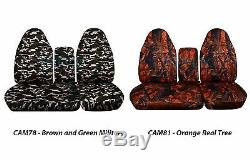 1996-2003 Ford F-150 40/60 Camo Truck Seat Covers +Console/Armrest Bench Series