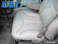 1999-2000 GMC Sierra SLT -Driver Side Bottom Leather Seat Cover Med Dark Oak Tan