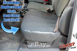 1999-2002 Chevy Silverado Work Truck-Driver Side Bottom Cloth Seat Cover Dk Gray