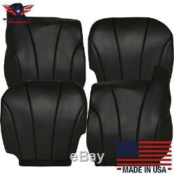 1999-2002 GMC Sierra Work truck Synthetic Leather Seat Covers Dark Graphite Gray