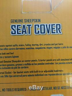 2 Genuine Sheepskin Universal Charcoal Gray Bucket Seat Cover AUTO Car Truck suv