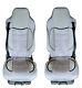 2 Pcs Set for RENAULT T 2013-2019 Seat Covers LHD Leatherette + Fabric Grey