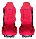 2 Pieces Seat Covers Set for Mercedes MP2 MP3 Actros 2002 2011 RHD LHD Red