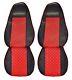 2 Pieces Truck Covers Seat Covers PU Leather for Scania R 2006-2020 Red