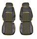 2 Seat Covers Eco-Leather Black with Yellow Stitching for SCANIA G 360 Truck