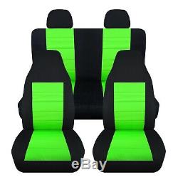 2-Tone Car Seat Covers for ANY Car/Truck/Van/SUV/Jeep Full Set Front Rear 22 CC