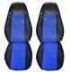 2 X Truck Seat Covers Eco Leather Blue for Volvo FH4 Euro 6 2016-2020