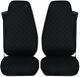 2 x Car Seat Covers Black Heavy Duty Truck