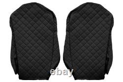 2 x Truck Seat Covers for Mercedes Actros MP 4 2011-20 Eco-Leather Seat Black