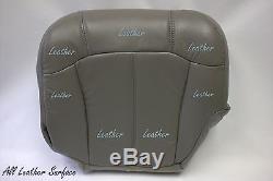 2000 2002 Chevy SUV/Truck Driver Bottom Leather Seat Cover & Foam Cushion Gray