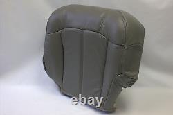 2001 2002 Chevy Truck Driver Bottom Replacement Leather Seat Cover Pewter Gray