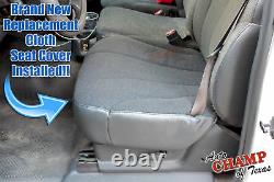 2001 2002 GMC Sierra 3500 Work Truck-Driver Side Bottom Cloth Seat Cover Dk Gray