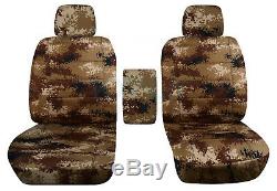 2001-2020 Ford F-150/F-250/F-350 Camo Truck Bucket Seat Covers w Center Armrest