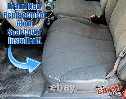 2001 GMC Sierra 2500 HD Work Truck-Driver Side Bottom Cloth Seat Cover Dark Gray