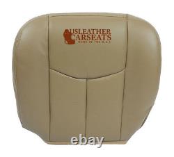 2003-2007 GMC Sierra Work Truck Synthetic Leather Seat Cover Tan Driver Bottom