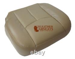2003-2007 GMC Sierra Work Truck Synthetic Leather Seat Cover Tan Driver Bottom