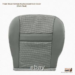 2007 Dodge Ram Truck Front Driver and Passenger Bottoms Fabric Seat Cover Gray