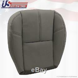 2007 to 2014 Chevy 2500 HD WT Work Truck Driver Bottom Vinyl Seat Cover Med Gray