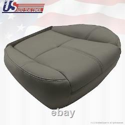 2007 to 2014 Chevy 3500 HD WT Work Truck Driver Bottom Vinyl Seat Cover Med Gray