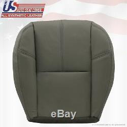 2007 to 2014 Chevy Silverado Work Truck Driver Bottom Vinyl Seat Cover Med Gray