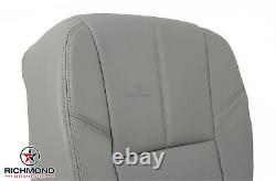 2013 Avalanche LT Black Diamond Ed Truck-Driver Bottom Leather Seat Cover Gray