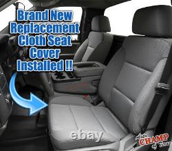 2014-2019 GMC Sierra Work Truck WT HD-Driver Side Bottom Cloth Seat Cover Gray