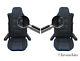 2X Black Leatherette & Fabric Seat Covers For IVECO Stralis Hi-Way 2013+ Truck