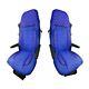 2x Deluxe Blue Eco Leather+Suede Seat Covers for Mercedes Actros E6 2016+ trucks