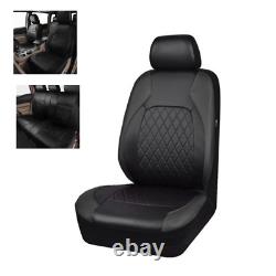 5-seats Full Set Car Seat Covers Protector For Truck SUV Pu Leather Diamond 9Pcs