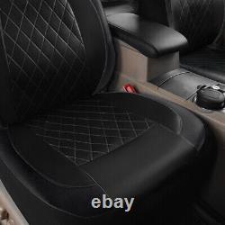 5-seats Full Set Car Seat Covers Protector For Truck SUV Pu Leather Diamond 9Pcs