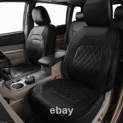 5-seats Full Set Car Seat Covers Protector For Truck SUV Pu Leather Diamond 9Pcs