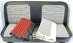67-72 Chevy/GMC C10 Truck Black/Red Houndstooth Bench Seat Cover Made in USA