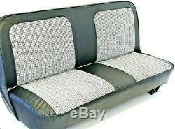 67-72 Chevy/GMC C10 Truck White/Black Houndstooth Bench Seat Cover Made in USA