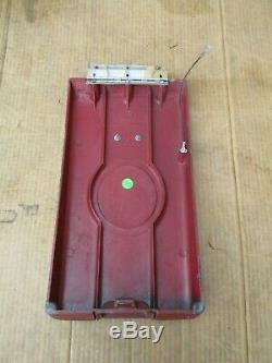 67-79 Chevy Truck OEM GM Center Console Cover Armrest Lid RED For Bucket Seats