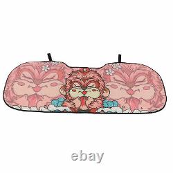 7PCS/Set Car Cushion Cartoon Pink Monkey Pattern Washable For Trucks Sedan