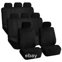 8Seaters 3ROW TODOTERRENO Black Seat Covers with Floor Mats For VAN Truck