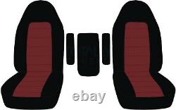 92-01 Ford F-150/F-250/F-350 Truck Captains Chairs 2-Tone Seat Covers +3 Armrest