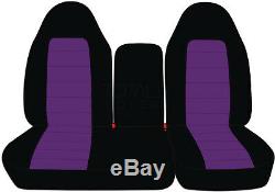 96-03 Ford F-150/F-250/F-350 2-Tone 40-60 Split Bench Truck Seat Covers +Console