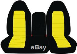 96-03 Ford F-150/F-250/F-350 2-Tone 40-60 Split Bench Truck Seat Covers +Console