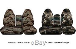 96-03 Ford F-150/F-250/F-350 40-60 Camo Truck Bench Seat Covers Console F-Series