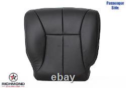98-02 Dodge Ram 1500 2500 3500-Passenger Bottom Leather Seat Cover Dk Gray/Black