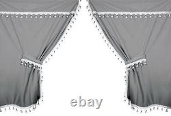 98632 First set curtains in microfiber for truck Gray 1pc